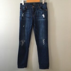 Sz. 24 J Brand dark wash distressed AIDEN jeans